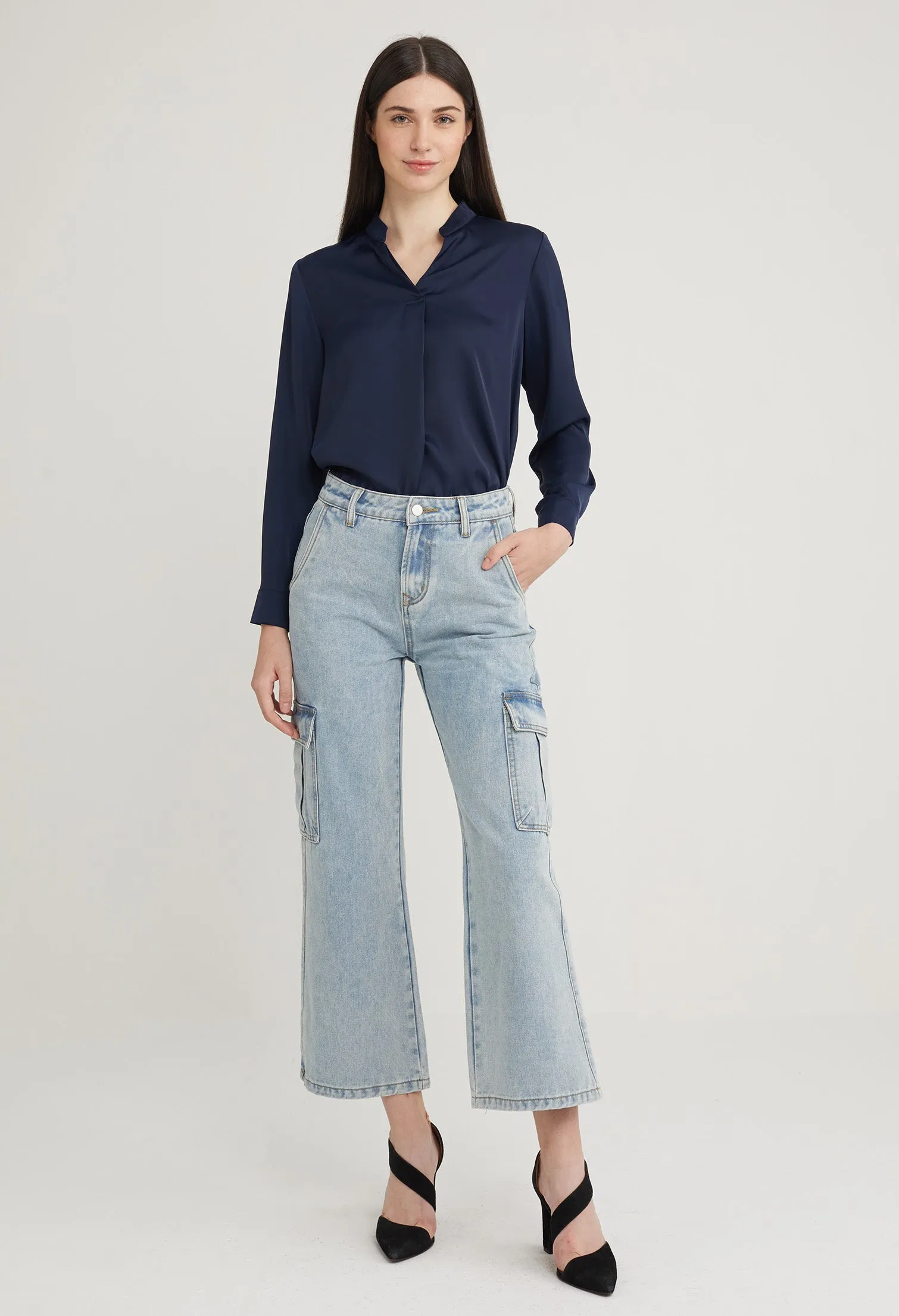 Utility Straight Cut Denim Jeans