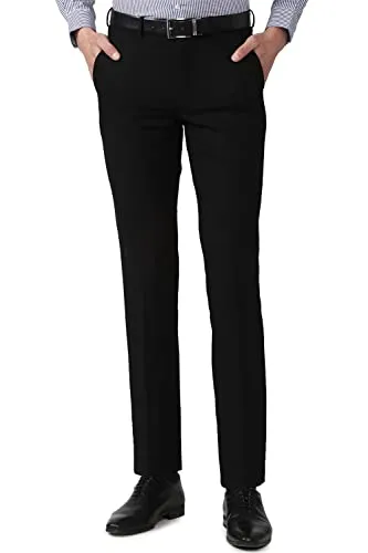 Van Heusen Men's Slim Pants (VHTFTSLBD66038_Black_32)