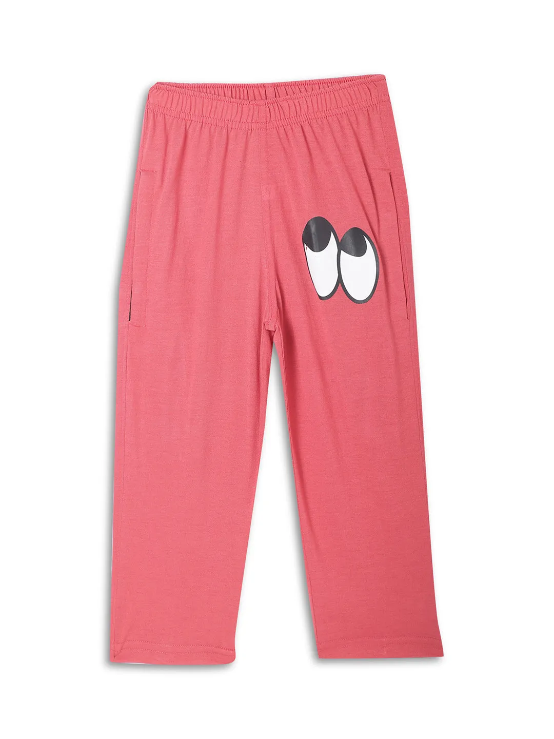 Vimal Jonney Printed  Pink Regular Fit Cotton blended Trackpant For Boys