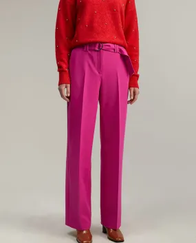 Wide-leg trousers with belt