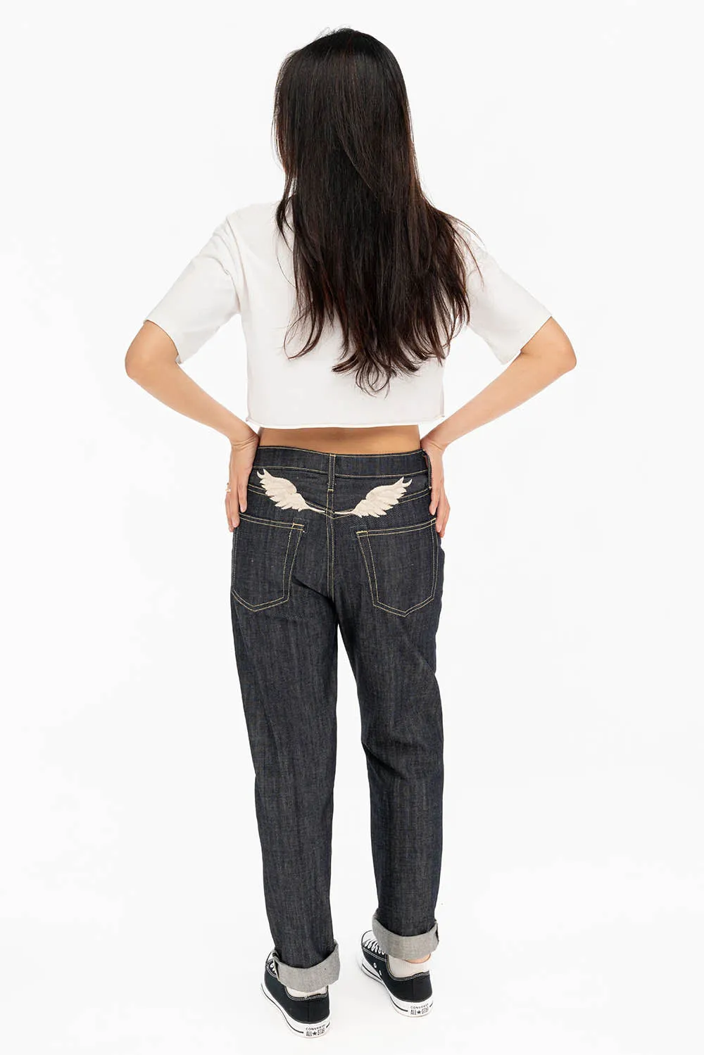 WOMENS BOYFRIEND STYLE JEANS IN RAW