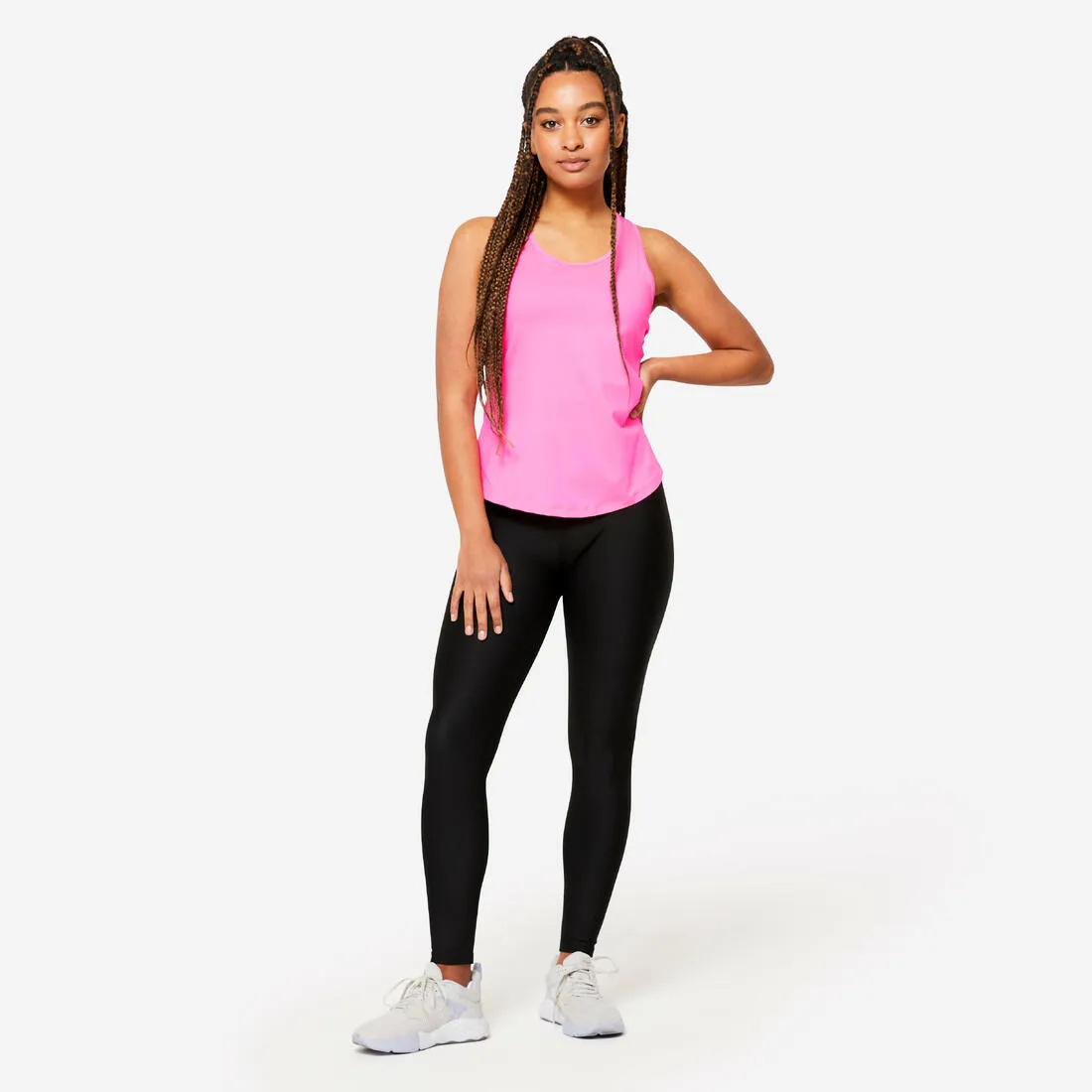 Women's High-Waisted Cardio Fitness Leggings - Smoky