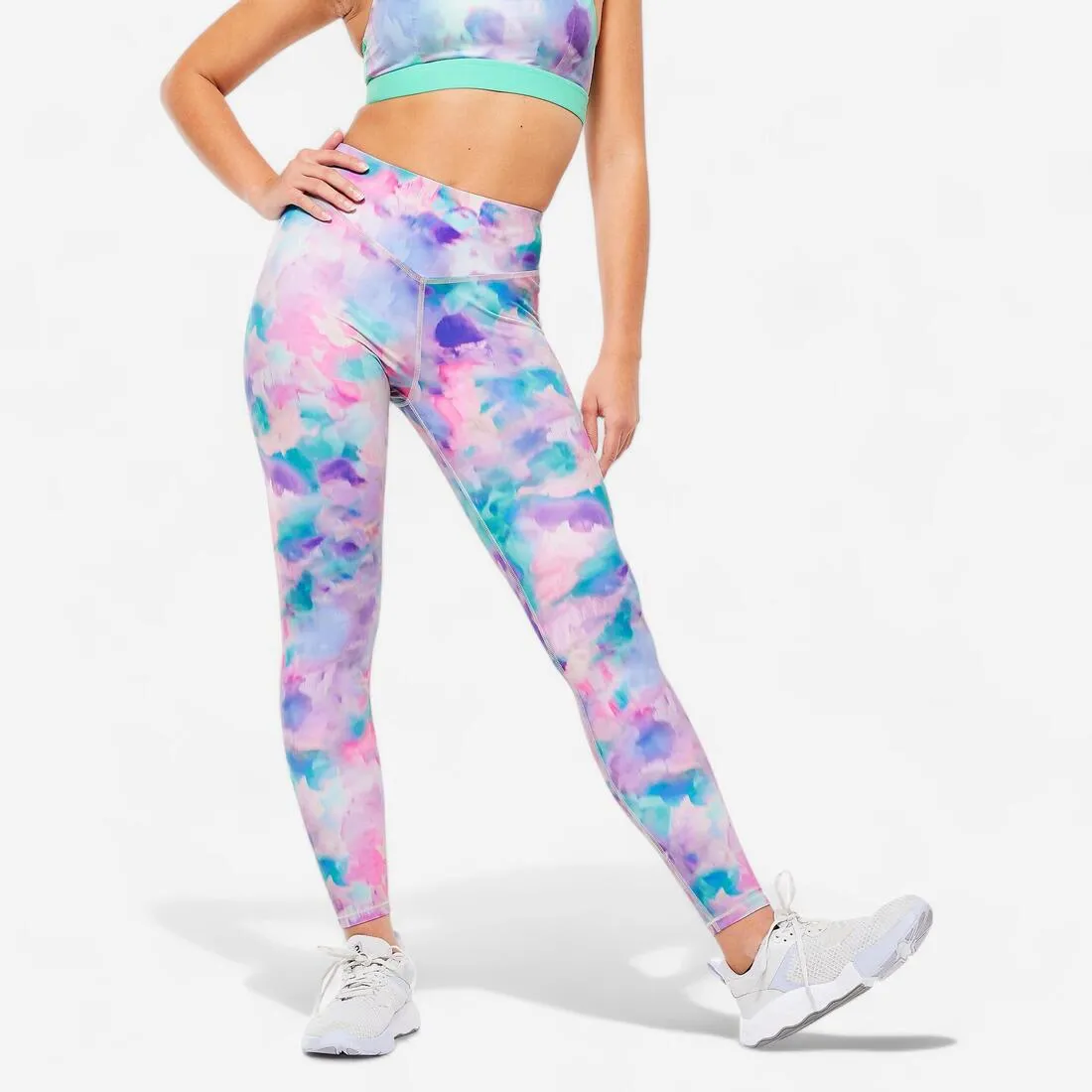 Women's High-Waisted Fitness Cardio Leggings - Print