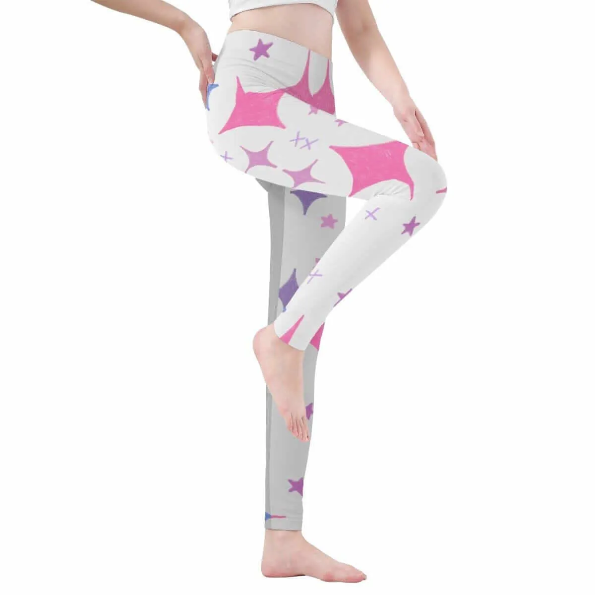 Women's Pink and Purple Leggings