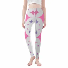 Women's Pink and Purple Leggings