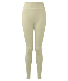 Womens TriDri® recycled seamless 3D fit multi-sport flex leggings | Sage Green Melange